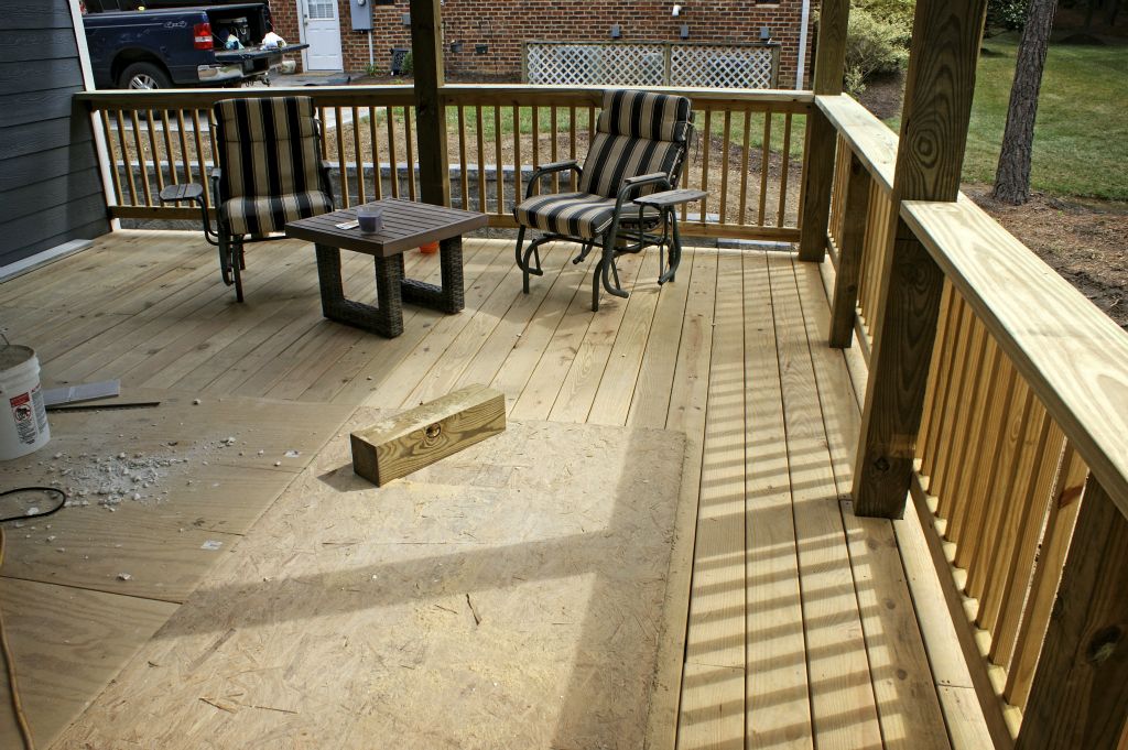 Deck railing complete!  